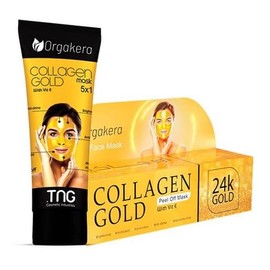 Orgakera® Gold Kollagenmaske [120g] – Intensive Feuchtigkeit & Anti-Aging-Pflege – Für strahlende, glatte Haut – Mit hydrolysiertem Kollagen, Jojobaöl & Vitamin E – Ideal für Gesichtspflege
