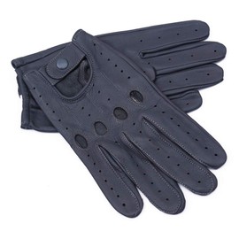 Leather Gloves for Men (Elephant Grey, Large)