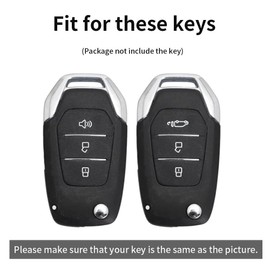 ontto Alloy Car Key fob Cover Fit for SAIC MAXUS T60 G10 G50 V80 Flip Smart Leather Key case keyring Key Shell holder bag keychain protector Accessories 3 buttons Brown A