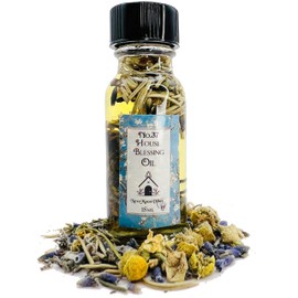 House Blessing Oil by New Moon Vibes - Sanctify Protection Clear Energies Harmony Home Home Joy Sanctuary Spells Conjure Rituals- Handmade with Essential Oils & Herbs - Wicca Pagan Hoodoo Magick