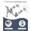 Phivan NSF/ANSI 61 Certified 8" Lead-Free Commercial Sink Faucet Wall