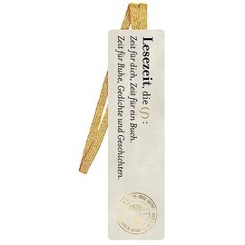 Bookmark with Ribbon Reading Time | Dimensions of Each Bookmark: 18 x 5.5 cm | Motif: Golden Letters