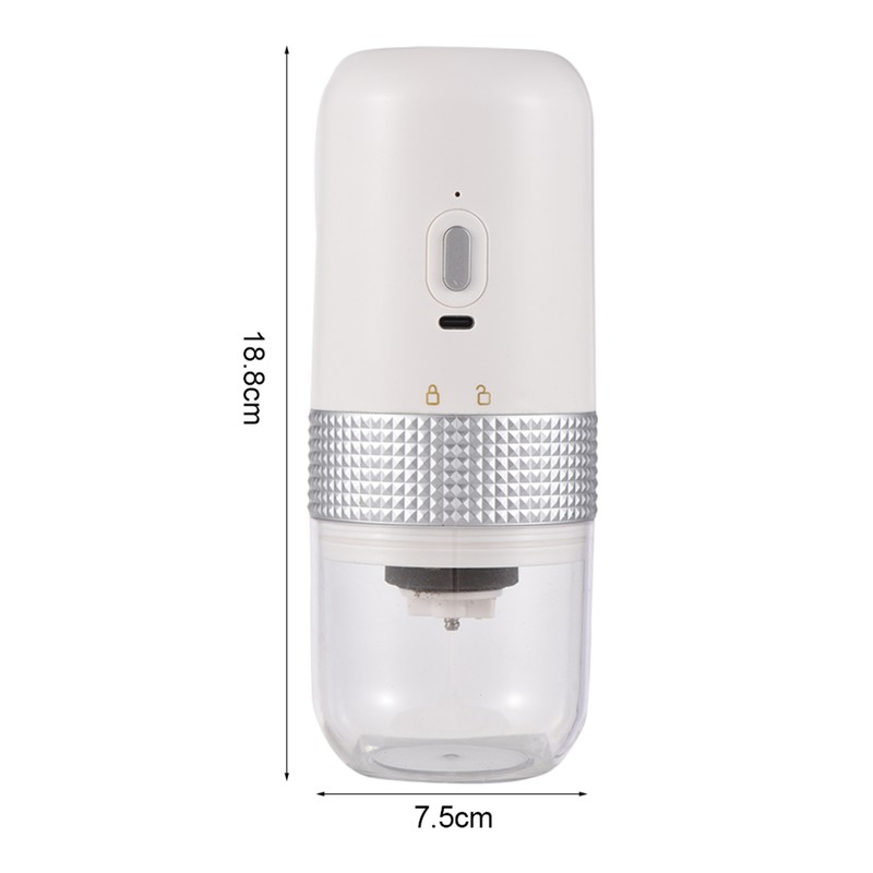 Portable Electric Burr Coffee Grinder 13W 200ml USB Rechargeable Adjustable