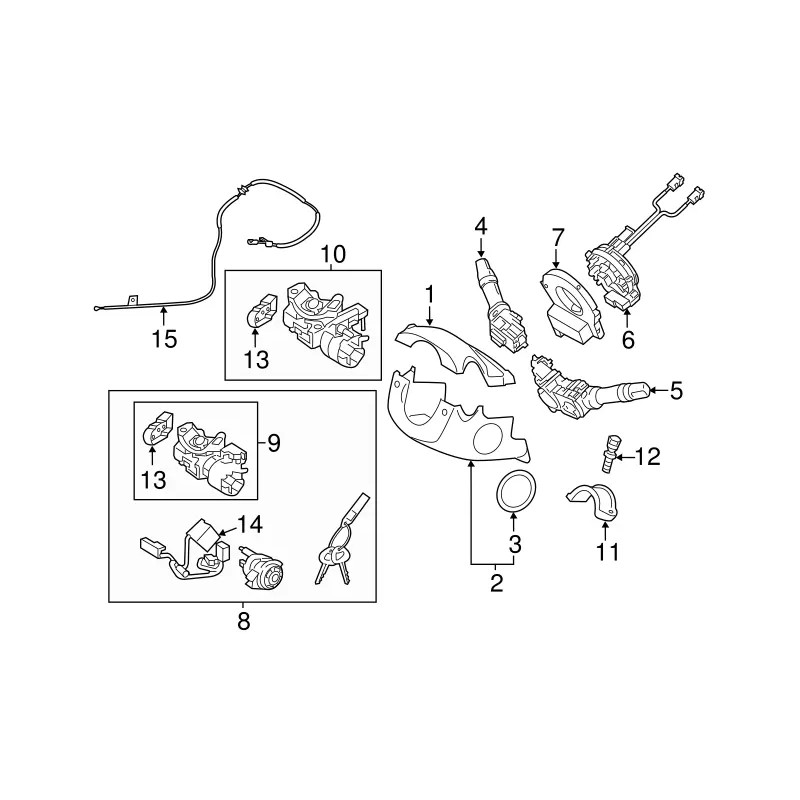 Kia Genuine SWITCH ASSY-WIPER & WASHER 93420-1U000 for Elantra Forte