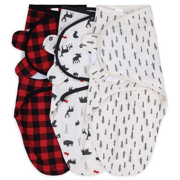 The Peanutshell Baby Swaddle Blankets for Boys or Girls, Woodland