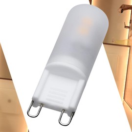 Satco S12330-2 Watt T4 LED Bulb, G9 Base, Frost Finish, 3000K, Dimmable, 120V, 1.77" x 0.51", 15W Incandescent Equivalent for Decorative, Residential, and Commercial Use