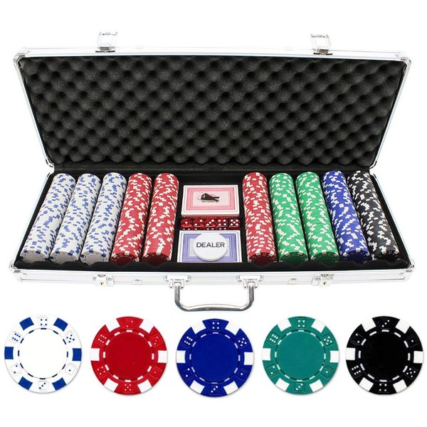 Versa Games 11.5g 500pc Dice Poker Chip Set