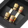 4 Copper Binding Post Terminal Cable Connector Speaker Terminal Box