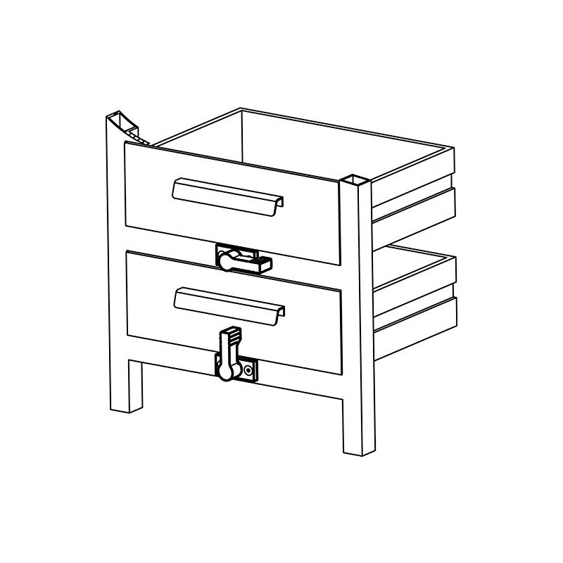 HALDER 24101.0231 Twist Latch, Silver, d1=17 mm
