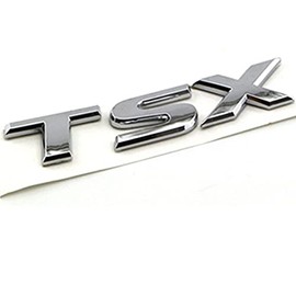 Chrome Letters TSX Badge Emblem Logo Decal Replace Fit for Acura TSX Rear Trunk