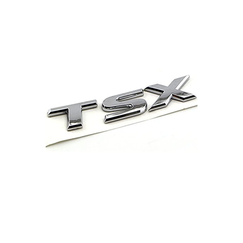 Chrome Letters TSX Badge Emblem Logo Decal Replace Fit for