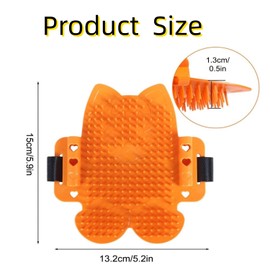 MEZOKUCEL 2 PCS Cat Self Groomer, Window Pet Rub Tickle Corner Massage Brush to Remove Floating Hair, Dog Bathing Brush with Catnip, Self Massage Tool for Long & Short Fur Kitten Cats Dogs