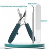 Eagle Beak Beveled Nail Clippers, Wide Jaw Opening Anti-Splash Slanted
