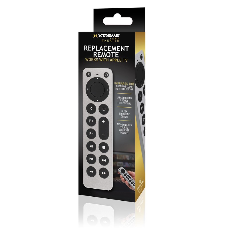 Xtreme Universal Replacement Remote for Apple TV, Large Button Remote