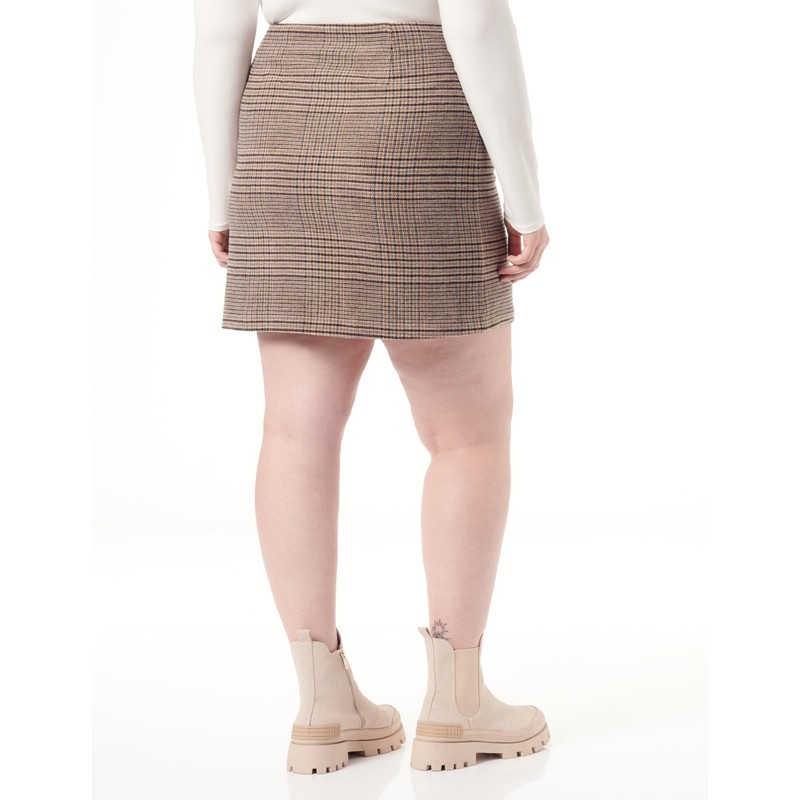 s.Oliver Damen Rock mit Karomuster BLACK, 38
