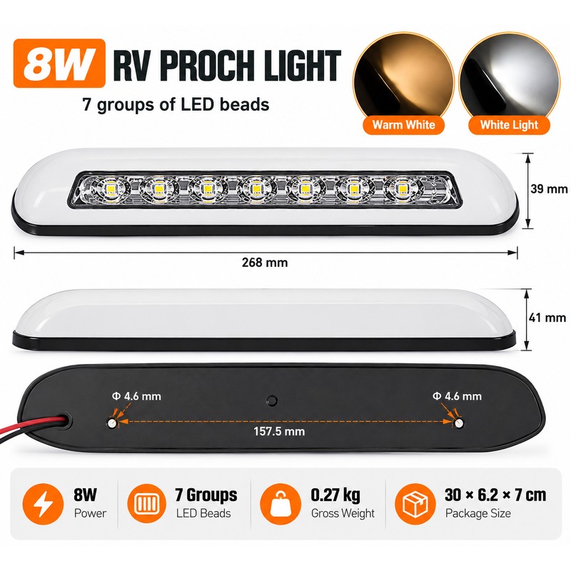 12V RV LED Awning Light for Camper Exterior Lighting –