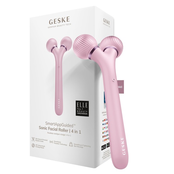 GESKE | SmartAppGuided™ Sonic Facial Roller | 4 in 1