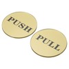 PATIKIL Push Pull Door Sign, 2 Pack Self-Adhesive Round Acrylic