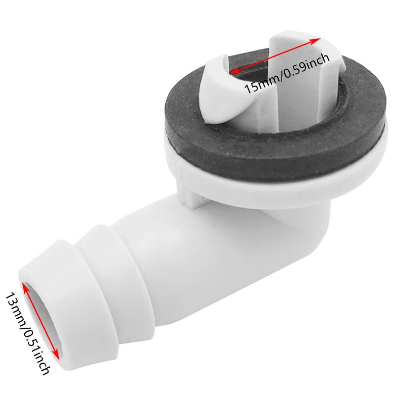 DGZZI 2PCS 3/5 Inch AC Drain Hose Connector Elbow Fitting