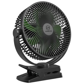 10000 mAh Battery Operated Clip on Fan with 4 Speeds,8 Inch, Max 38 Hrs, Rechargeable Stroller Golf Cart Fans,Quiet, Include Hook for Camping,Strong Wind, Personal Desk Fan, USB Powered,Black