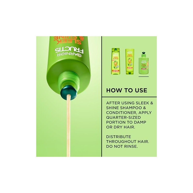 Garnier Fructis Sleek & Shine Intensely Smooth Leave-In Conditioning Cream,