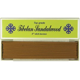 8" Top Grade Tibetan Sandalwood Stick Incense - 100% Natural - J007Tr-r1