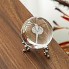 HDCRYSTALGIFTS 3D Laser Engraved Ballerina Dancing Crystal Ball Paperweight Elegant