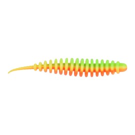 Trout Master Worm Flexible UV-Active Trout Bait with Garlic Flavour, Durable Rubber Bait, Fishing Accessories, Trout Bait, Rubber Fish, Bass Bait, Fishing (Rainbow)