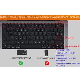 MacBook Shortcut Keyboard Cover for MacBook Air 15" M3 A3114 M2 A2941/Air 13.6 M3 A3113 M2 A2681, MacBook Pro 14" 16" M4/M3/M2/M1 A3112 A3185 A3401 A3186 A3403 A2918 A2992 A2991 A2780 Protector Skin