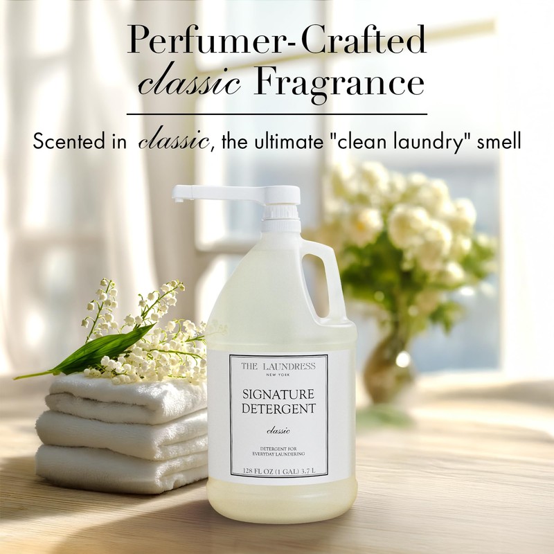 The Laundress Luxury Laundry Detergent, Gallon Pump, 126 Loads, Scented