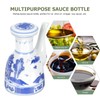 Veemoon Soys Sauce Dispenser: Ceramic Seasoning Bottle Oil Bottle With