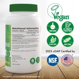 Health Thru Nutrition Alpha Lipoic Acid (ALA) 600mg Vegecaps | Vegan Certified | Non GMO and Hypoallergenic | Universal Antioxidant | Supports Healthy Glucose Metabolism | by Health Thru Nutrition (Pack of 60)