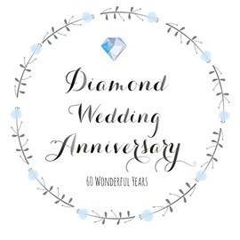Claire Giles Quill"Diamond Wedding Anniversary" Anniversary Card