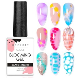 Makartt Blooming Gel Nail Polish - 15 ml Blooming Gel for Spreading Marble Nail Polish, Gel Colour, Nail Designs for DIY Flowers Animal Watercolour Magic Manicure Kit