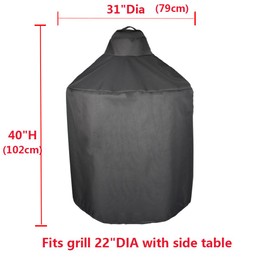Mini Lustrous Cover Compatible with Large Big Green Egg, Kamado Ceramic Grill Cover, Outdoor Grill Cover with Durable and Waterproof Fabric, 31" Dia X 40" H(Large)