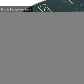 VIKMARI Glass Wall Clock Silent Non Ticking Wall Clocks- 12 Inch Quality Quartz Battery Operated Round Easy to Read Home/Office/Classroom/School Clock (Dark Green)