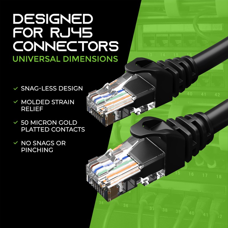 GearIT Cable Cat6 1,83 Metro Cable Cat 6 Ethernet Snagless