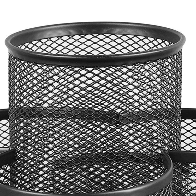 Mesh Desk Organizer 7 Compartments 360 Degree Rotating Multifunctional Pen