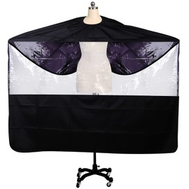Superhairpieces® 1PC Black Water-resisant Barber Salon Cape with Transparent Window Antistatic Salon Hair Cape Barber Cutting Hairdresser Haircut Dye Makeup Styling Salon Cape