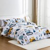 NTBED Construction Truck Twin Comforter Set for Boys Kids Forest