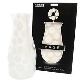 MODGY - Jarrón de flores expandible de plástico moderno para centros de mesa de comedor, decoración de sala de estar, baño, boda, oficina, Polkie