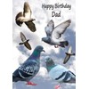 Racing Homing Pigeon Dad Birthday Card
