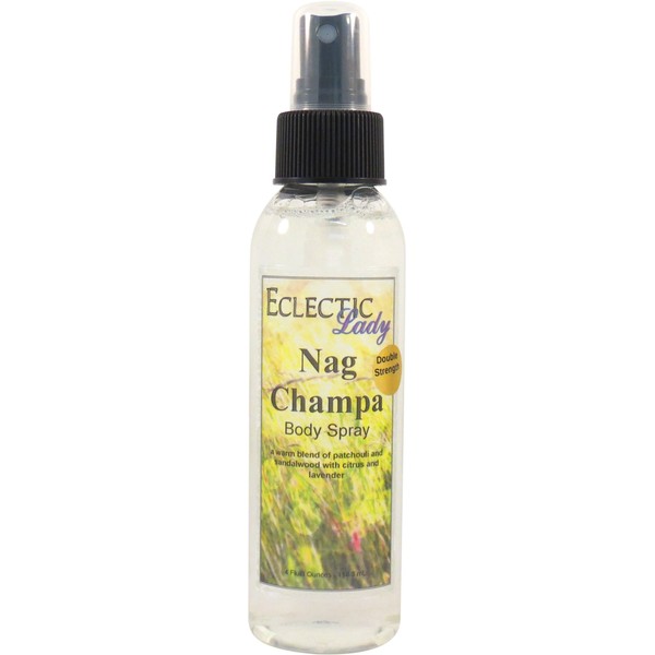 Nag Champa Body Spray (Double Strength), 4 ounces