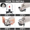 LCGP Black Trailer Hitch Lock with Combination Lock, Fits 1-7/8,2