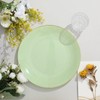 Tableclothsfactory 10 Pack | 10" Glossy Sage Green Round Plastic