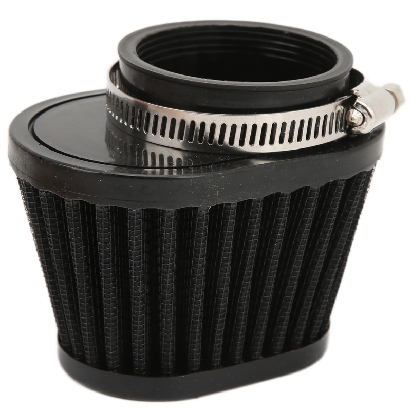 51mm/2in Motorcycle Air Filter ClampOn Dustproof Rubber Black Replacement for
