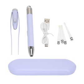 Ear Wax Spoon Tweezer USB Rechargeable Ear Cleaner Earpick with Light for Children Elderly Purple