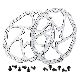 Dymoece Bicycle Brake Disc 160 mm/180 mm 6-Hole Compatible with Mountain Bike MTB Road Bike BMX