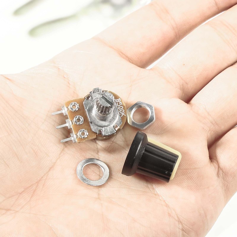 10 Sets 500K Ohm Potentiometer, WH148 Single Joint Potentiometer with