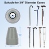 supregear 2-Pack Rubber Cane Tips, 19 mm Crutch Tips Heavy
